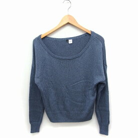 【中古】エイチ&エム H&M ニット セーター ボートネック 長袖 ラメ混 XS グレー /FT5 レディース 【ベクトル 古着】 221207