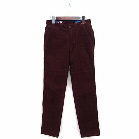 【中古】メンズビギ MEN'S BIGI コーデュロイ ストレート パンツ ストレッチ 無地 綿 01 レッド 赤 /FT34 メンズ 【ベクトル 古着】 221226