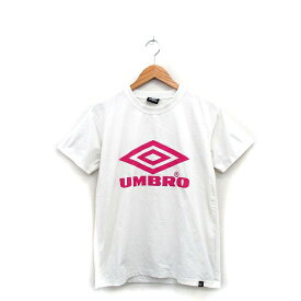 【中古】アンブロ UMBRO Tシャツ カットソー 半袖 ロゴ プリント S ホワイト 白 /KT19 メンズ 【ベクトル 古着】 240229