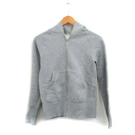 【中古】ドレステリア DRESSTERIOR ジップアップ パーカー フード 裏起毛 コットン 1 グレー 灰 /KT20 レディース 【ベクトル 古着】 241202