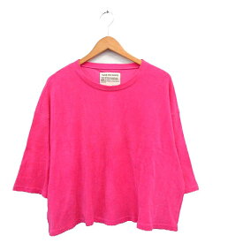【中古】バナルシックビザール banal chic bizarre カットソー Tシャツ 七分袖 シンプル ピンク /KT6 レディース 【ベクトル 古着】 250711