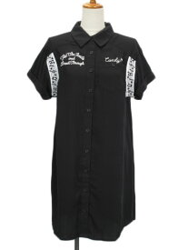 【中古】キャンディストリッパー Candy Stripper LIVE IN HARMONY SHIRT ONE-PIECE ワンピース シャツワンピ pepe 1 黒 ブラック レディース 【ベクトル 古着】 200629 ベクトルプレミアム店