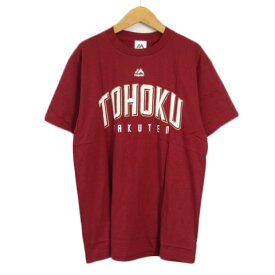 【中古】未使用品 楽天イーグルス Majestic マジェスティック Tシャツ TOHOKU SHIMA 37 M ボルドー メンズ 【ベクトル 古着】 210616