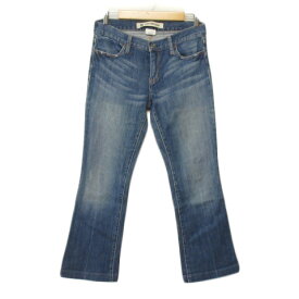 【中古】ギャップ GAP LONG AND LEAN パンツ ジーンズ デニム ストレッチ 6 青 ブルー レディース 【ベクトル 古着】 220531