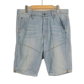 【中古】ジースターロウ G-Star RAW 3D SHORT ショートパンツ デニム ボタンフライ ロールアップ 29 青 ブルー 【ベクトル 古着】 220903