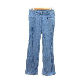 【中古】カリアング KariAng Jeans ストレートパンツ M 青 ブルー /YK レディース 【ベクトル 古着】 230207