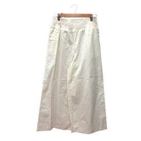 【中古】ザラ ZARA ワイドパンツ スカンツ XS 白 アイボリー /MN ■MO レディース 【ベクトル 古着】 230714