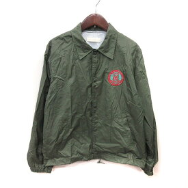 【中古】オリーブ デ オリーブ OLIVE des OLIVE ステンカラージャケット ナイロン 総裏地 緑 カーキ /YI レディース 【ベクトル 古着】 231116