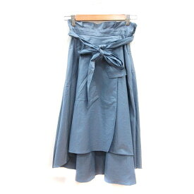 【中古】ジルスチュアート JILL STUART フレアスカート ミモレ ロング 0 水色 ライトブルー /MN レディース 【ベクトル 古着】 240315