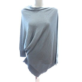 【中古】スピック&スパン Spick&Span ニットワンピース ミニ 変形デザイン ドルマンスリーブ 長袖 グレー /AU レディース 【ベクトル 古着】 250917