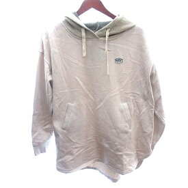 【中古】アイリー IRIEY パーカー プルオーバー オーバーサイズ 切替 裏起毛 長袖 F ベージュ /AU レディース 【ベクトル 古着】 251106