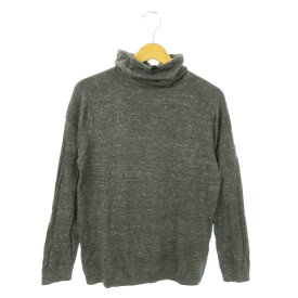 【中古】ザラ ZARA knitwear ニット セーター ハイネック 長袖 インターシャ スカル 男の子 ボーイズ 13-14 グレー /AO12 ☆ キッズ 【ベクトル 古着】 230818