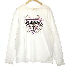 【中古】未使用品 ゲス GUESS 19AW GUESSx88RISING GUE88RISING Tシャツ 長袖 クルーネック ロンT コットン オーバーサイズ ロゴ プリント S 白 ホワイト トップス メンズ 【ベクトル 古着】 240208