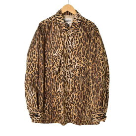 【中古】ワコマリア WACKO MARIA ボブマーリー BOB MARLEY LEOPARD FATIGUE JACKET レオパード ファティーグジャケット ヒョウ柄 L 茶 ブラウン BOBMARLEY-WM-ML08 メンズ 【ベクトル 古着】 231223