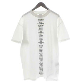【中古】ヴェトモン VETEMENT 19SS TRANSLATED Tシャツ カットソー プリント 半袖 XS 白 ホワイト /YI20 メンズ 【ベクトル 古着】 240206
