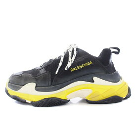 【中古】バレンシアガ BALENCIAGA 19SS Triple S Sneaker Black Yellow トリプルS スニーカー ブラック イエロー 41 27cm 534162 W09OG 1087 /KH メンズ 【ベクトル 古着】 240412