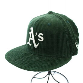 【中古】ニューエラ NEW ERA 59FIFTY FITTED CAP OAKLAND ATHLETICS 1989 World Series ベースボールキャップ 野球帽 帽子 コーデュロイ 7 1/4 57.7cm 緑 グリーン /TK メンズ 【ベクトル 古着】 240418