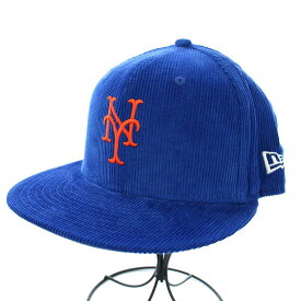 【中古】ニューエラ NEW ERA 1969 WORLD SERIES New York Mets ベースボールキャップ 野球帽 帽子 コーデュロイ 7 5/8 60.6cm 青 ブルー /TK メンズ 【ベクトル 古着】 240418