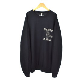 【中古】未使用品 ワコマリア WACKO MARIA 56 TATTOO STUDIO CREW NECK SWEAT SHIRT スウェット トレーナー 刺繍 XXL 黒 ブラック 56TS-WM-SS01 ☆AA★ メンズ 【ベクトル 古着】 240507