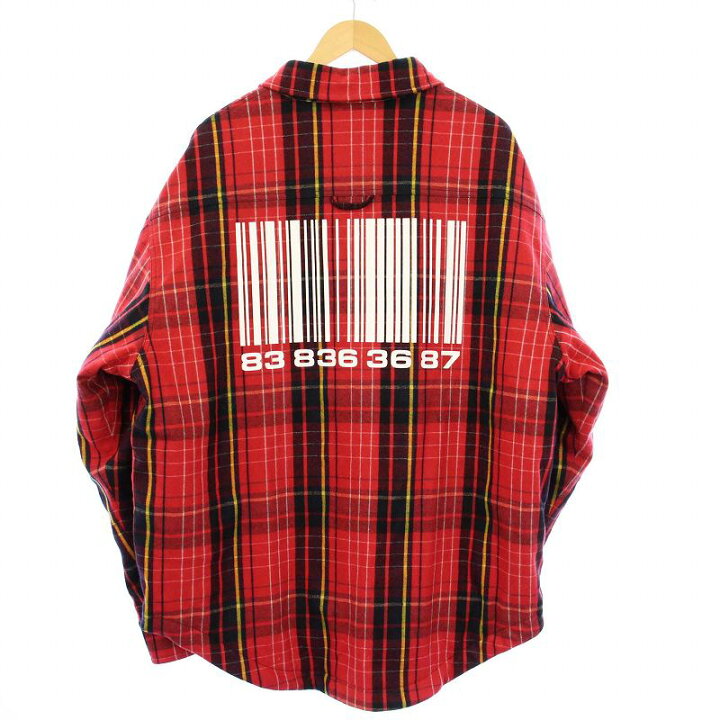 楽天市場】【中古】ヴェトモン VETEMENT VTMNTS BIG BARCODE FLANNEL 