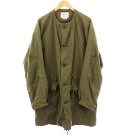 【中古】ダブルタップス WTAPS PEEP JACKET.NYCO.SATIN モッズコート ミリタリーコート アウター ロング 02 カーキ 181WVDT-JKM01 /KH メンズ 【ベクトル 古着】 250522