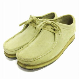 【中古】クラークス clarks Wallabee ワラビー ブーツ シューズ レースアップ スエード 11826 ベージュ系 UK7.5 25.5cm相当 メンズ 【ベクトル 古着】 240307