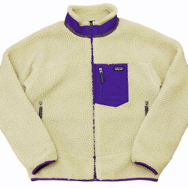 【中古】パタゴニア Patagonia Kids' Retro-X Jacket レトロX フリースジャケット ボア ブルゾン アウトドア 65625 パープル アイボリー XXL 0324 レディース 【ベクトル 古着】 240326