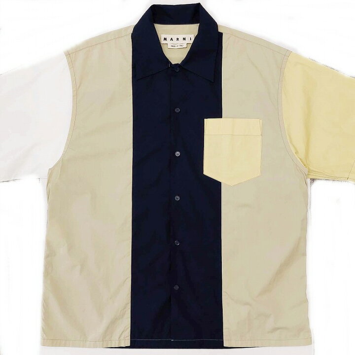 楽天市場】【中古】マルニ MARNI ボーリングシャツ ブロッキング 