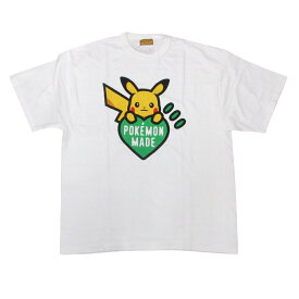 【中古】ヒューマンメイド HUMAN MADE 京都限定 POKEMON MADE GRAPHIC T-SHIRT ONLINE STORE Tシャツ 半袖 プリント ピカチュウ 2XL 白 ホワイト メンズ 【ベクトル 古着】 251121