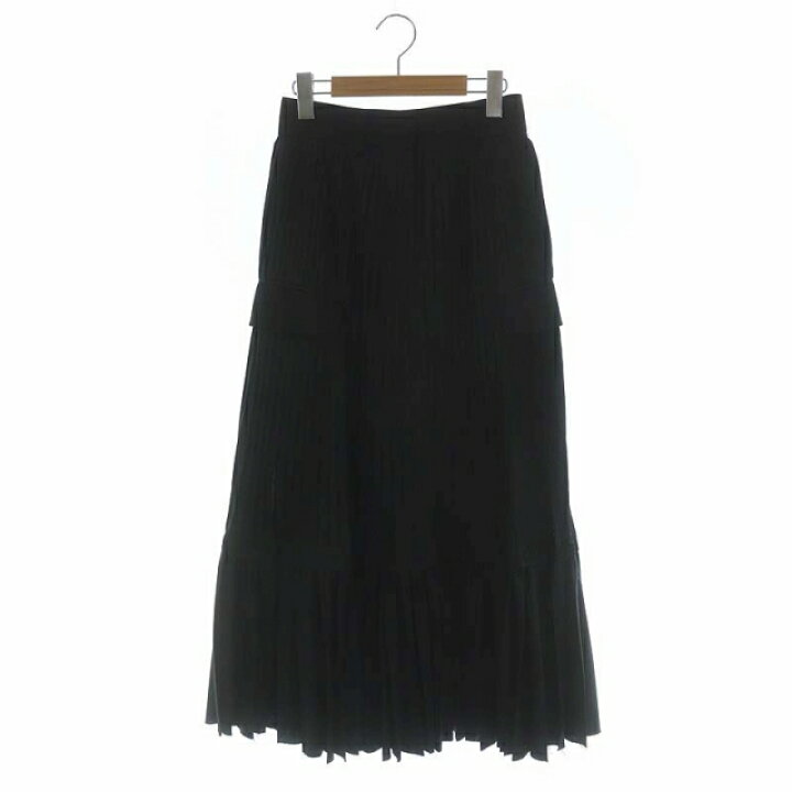 楽天市場】【中古】サカイ sacai マキシプリーツスカート ロング 0 黒  