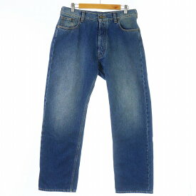 【中古】マルタンマルジェラ Martin Margiela 21AW 5-Pockets Jeans Straight Leg blue デニムパンツ ジーンズ ストレート ボタンフライ USED加工 36 M インディゴブルー S51LA0148 /KU メンズ 【ベクトル 古着】 240402