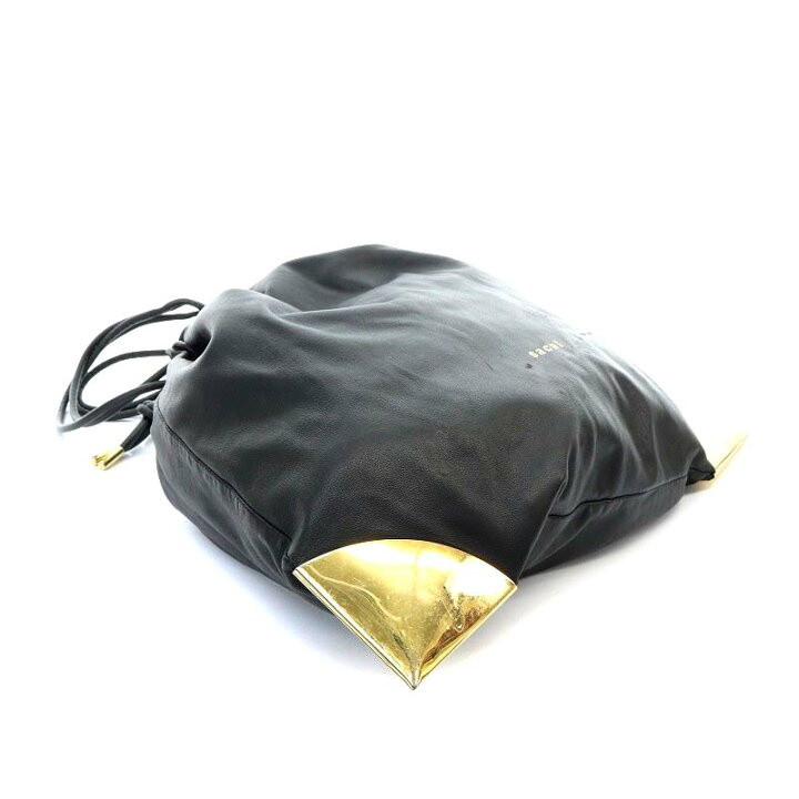 楽天市場】【中古】サカイ sacai バッグ ポーチ メタル 巾着 レザー 黒 