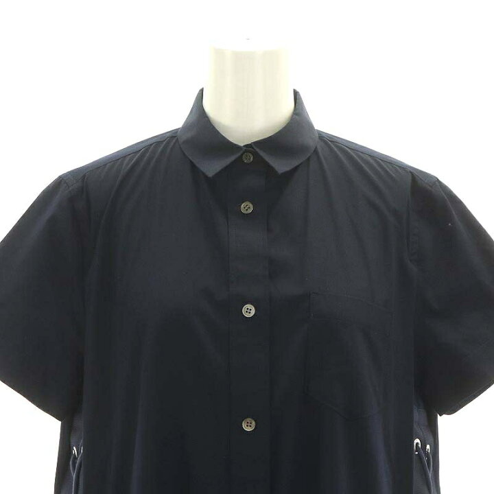 楽天市場】【中古】サカイ sacai サイドプリーツ レースアップ シャツ 