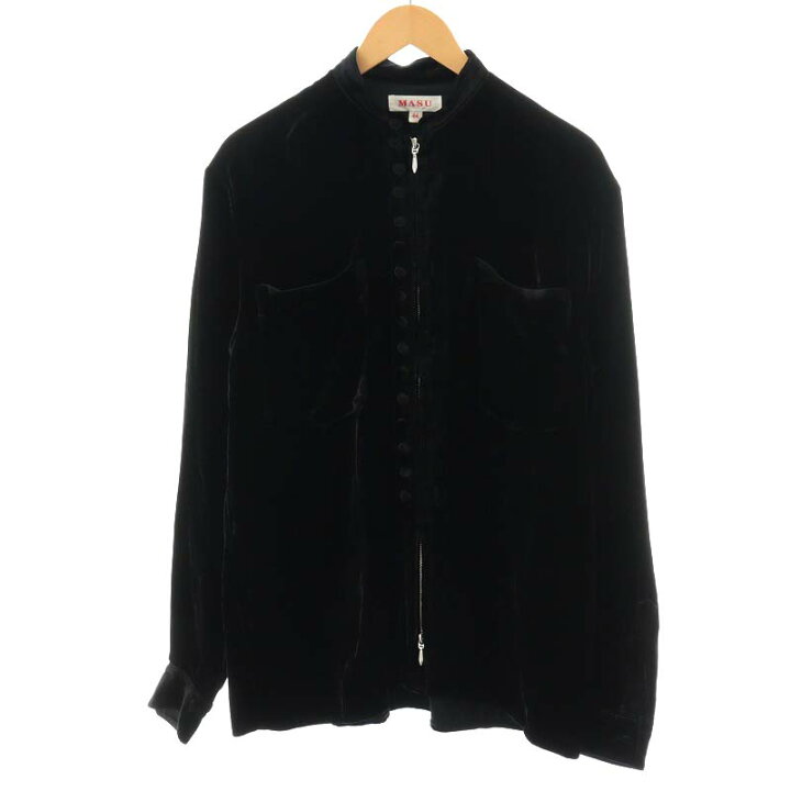 楽天市場】【中古】MASU VELVET ZIP-UP SHIRTS ベルベット ジップ 