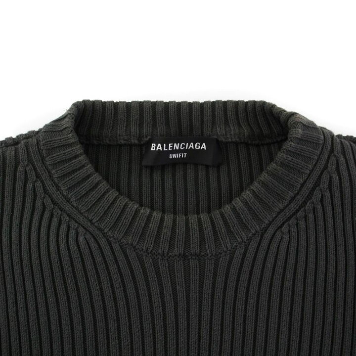 楽天市場】【中古】バレンシアガ BALENCIAGA UNIFIT 21SS Rib Crewneck 
