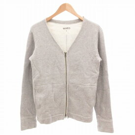【中古】クオドロ quadro ジップアップジャケット ブルゾン スウェット Vネック 2 グレー /GV メンズ 【ベクトル 古着】 250210