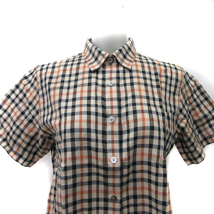 楽天市場】【中古】ダックス DAKS シャツ ブラウス チェック 半袖 11R 