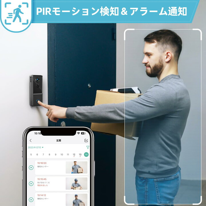 楽天市場】インターホン ワイヤレス 工事不要 Alexa対応 スマホ連動 