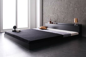 棚・コンセント付きフロアベッド スタンダードボンネルコイルマットレス付き セミダブル