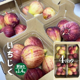いちじく 訳あり 約1.4kg(約350g×4パック) 和歌山県産 傷 めくれ イチジク 無花果 紀の川市