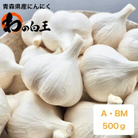 《送料無料♪お試しパック》　A・B込Mサイズ500g 　　　青森県産にんにく 令和5年度産 産地直送 上質 高品質 黒にんにく作り 白玉王 栄養満点　青森　にんにく