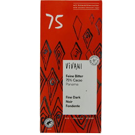 ViVANI オーガニックファインダークチョコレート75%　80g×10枚 白砂糖不使用　乳化剤不使用　ドイツのチョコレート　ギフト　バレンタイン　ホワイトデー　お返し