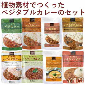 オーサワ オーサワのベジカレー（甘口・中辛・根菜・きのこ・ひよこ豆・キーマ・エスニック）・ベジハヤシセット 各1袋（合計8袋）