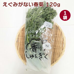 えぐみがない春菊 サラダがおすすめ 120g× 1袋