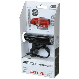 (即納)CATEYE キャットアイ VOLT200(HL-EL151RC) + RAPID mini(TL-LD635R) バッテリーライトセット LIGHT ライト (4990173031207)