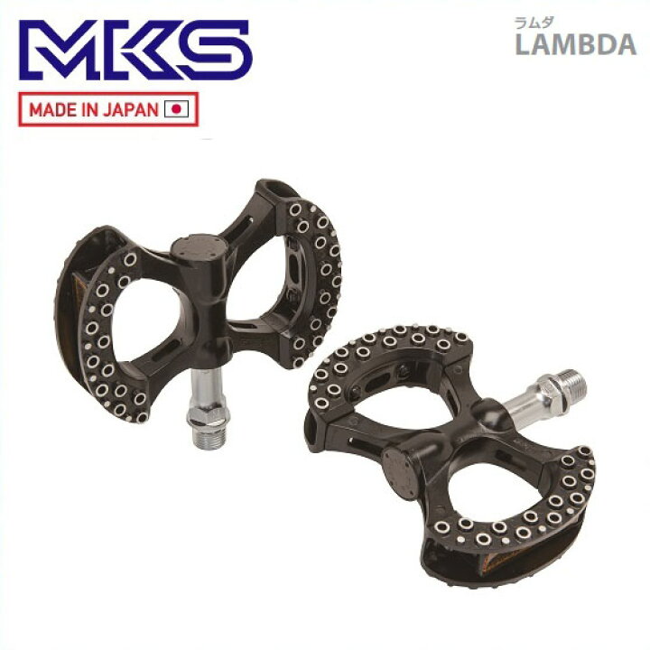 MKS 三ヶ島 ペダル LAMBDA ラムダ ブラック (左右ペア)(PDL16400)(4560369001545) 自転車館びーくる