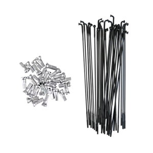 BROMPTON �u�����v�g�� Spoke/nipple set Double Butted 14G - 136mm �X�|�[�N/�j�b�v���Z�b�g �_�u���o�e�b�h 14G 136mm �u���b�N (Q102673) (5053099041978)