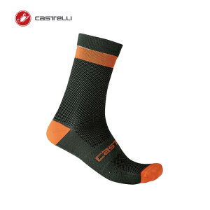 (���[)(���[���֑Ή����i)CASTELLI �J�X�e�� ALPHA 18 SOCK �A���t�@ 18 �\�b�N�X MILITARY GREEN/FIERY RED �~���^���[�O���[��/�t�B�A���[���b�h �A�p����