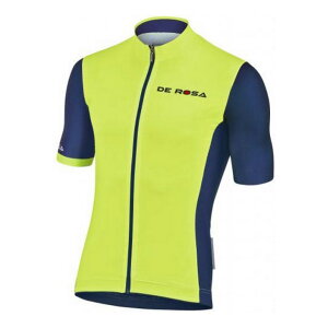 DE ROSA デローザ RESPECT SHORT SLEEVES JERSEY リスペクト 半袖ジャージ イエローフルオ メンズ ウェア