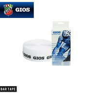 (即納)GIOS ジオス BAR TAPE バーテープ GIOSロゴ入りエンドキャップ2個付 ホワイト(ブラックロゴ)